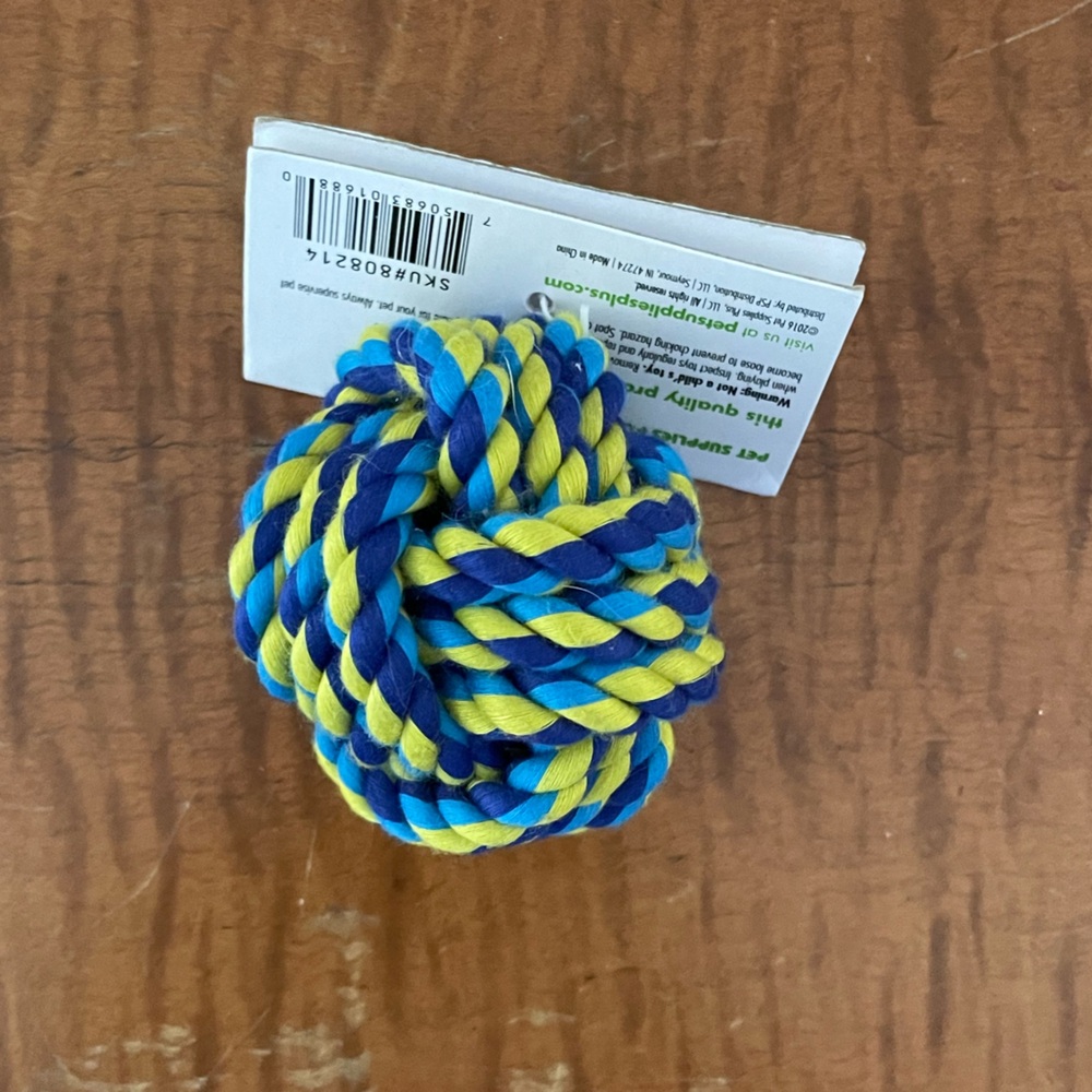 Small Dog Toy: Braided Knot Ball, NWT